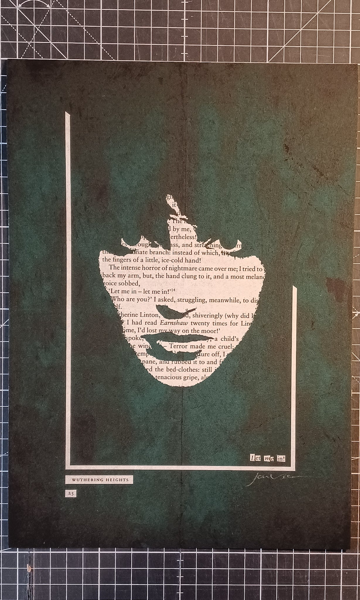 PROOF PRINT -  Wuthering Heights// Kate Bush "Let me in 25" Limited Edition Giclee Print in Grunge Green