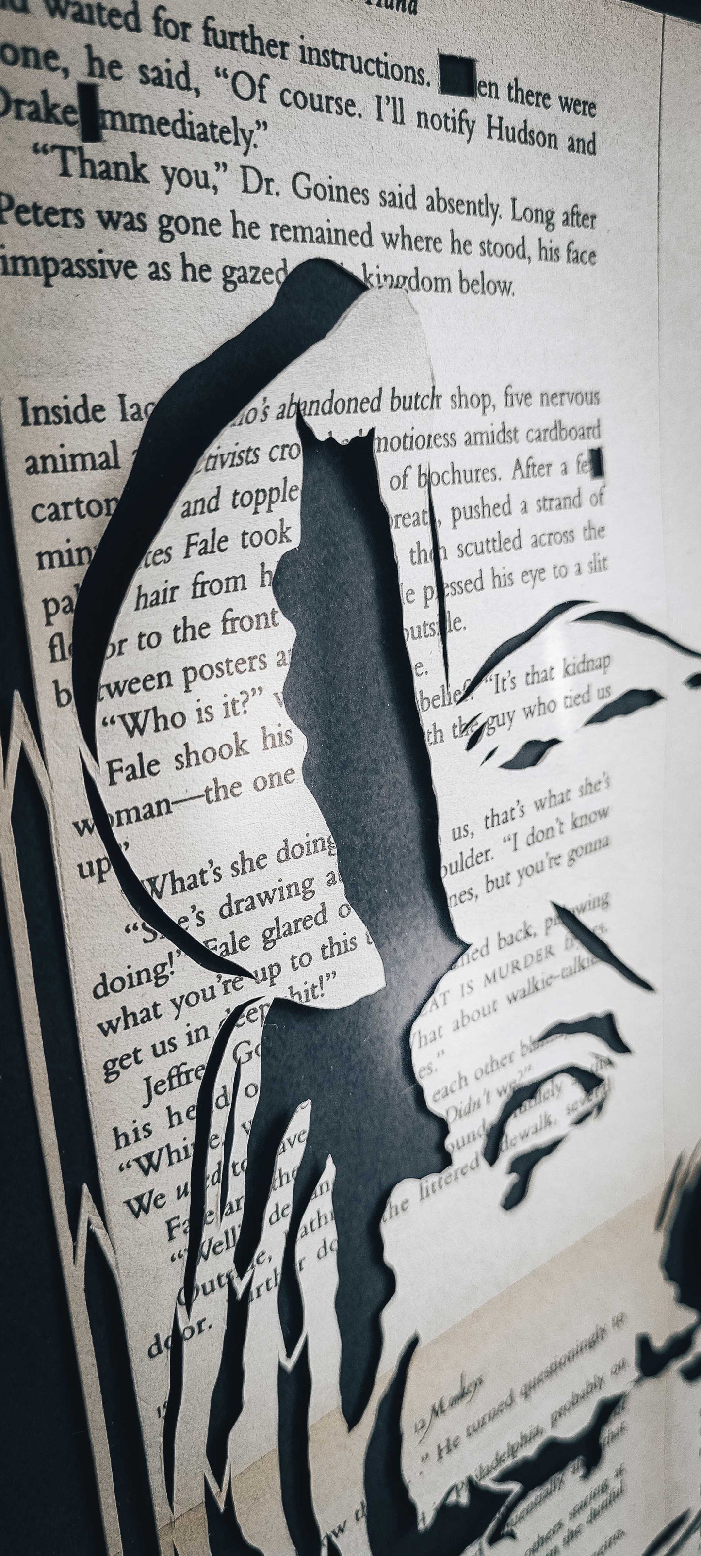 12 Monkeys "Who Cares What Psychiatrists Write on Walls?" Original Papercut