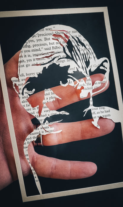 The Hobbit "Gollum 77" Original Single Page Papercut