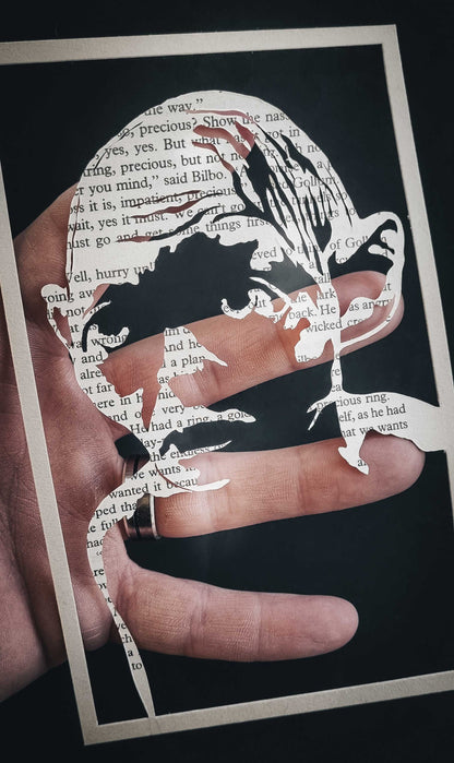 The Hobbit "Gollum 79" Original Single Page Papercut
