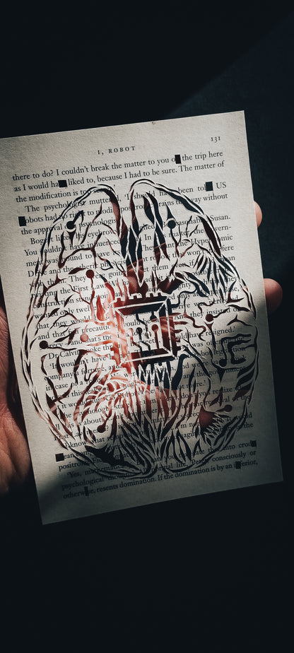 I Robot "Open Your Mind" Original Single Page Papercut