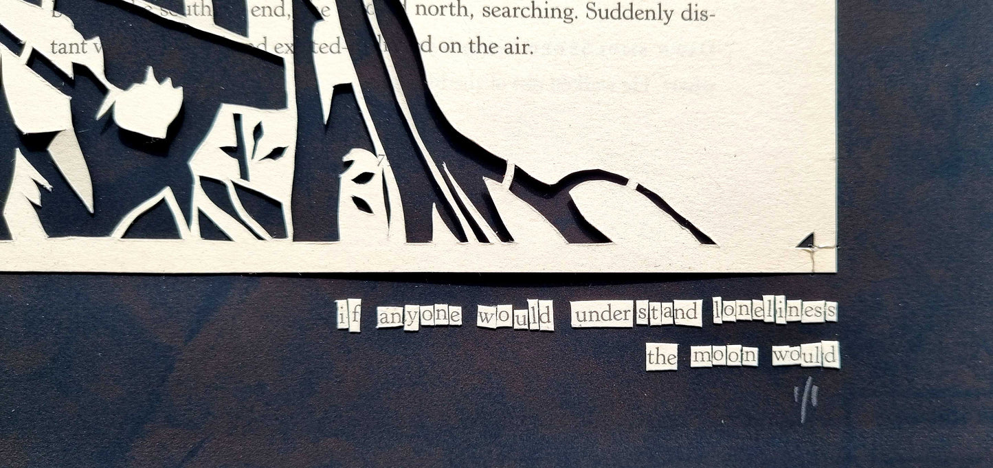 Where the Crawdads Sing "Western Reef Heron" Original Single Page Papercut