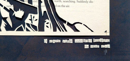 Where the Crawdads Sing "Western Reef Heron" Original Single Page Papercut
