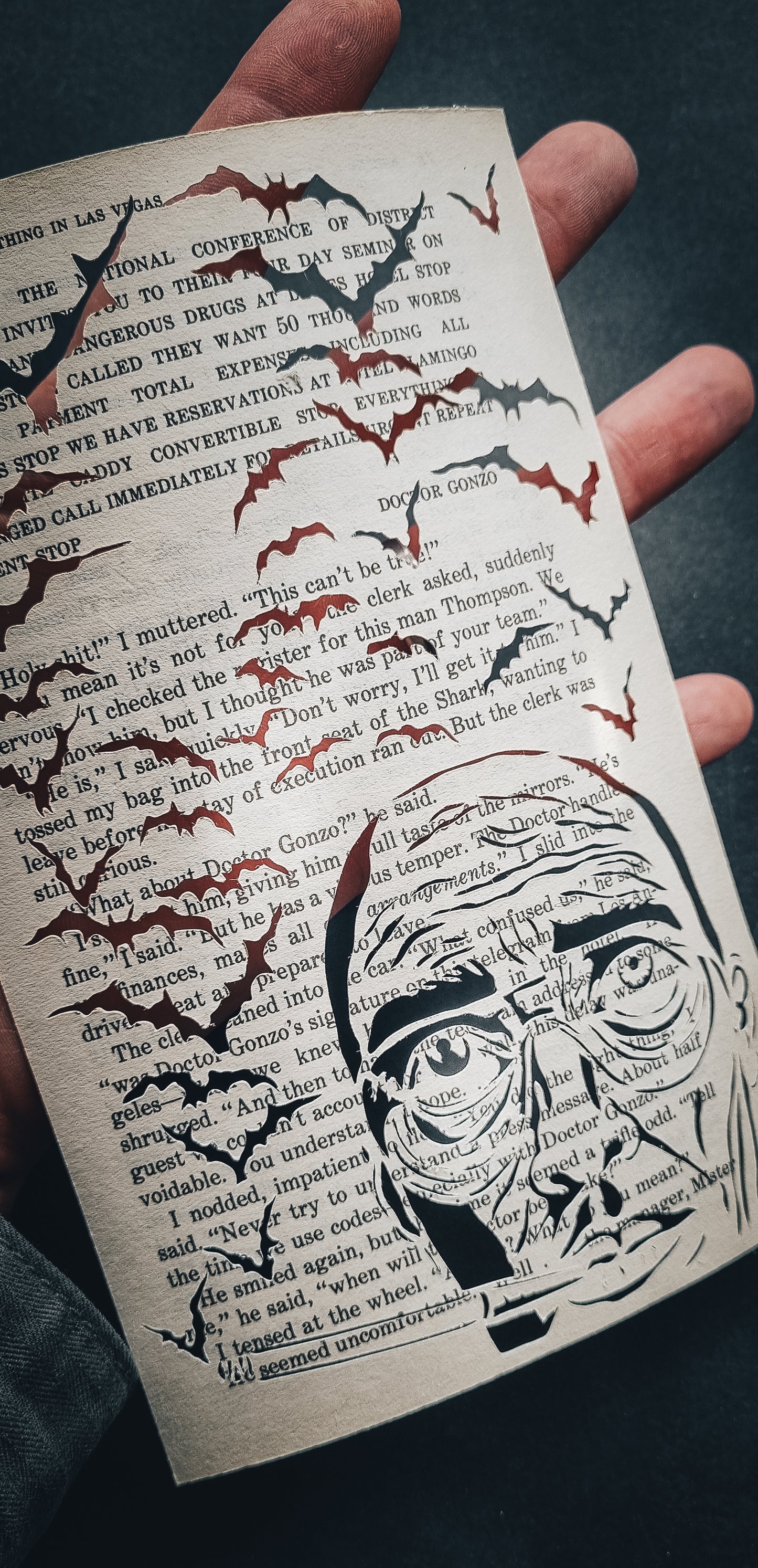 Fear and Loathing in Las Vegas "Bat Country" Open Edition Single Page Papercut