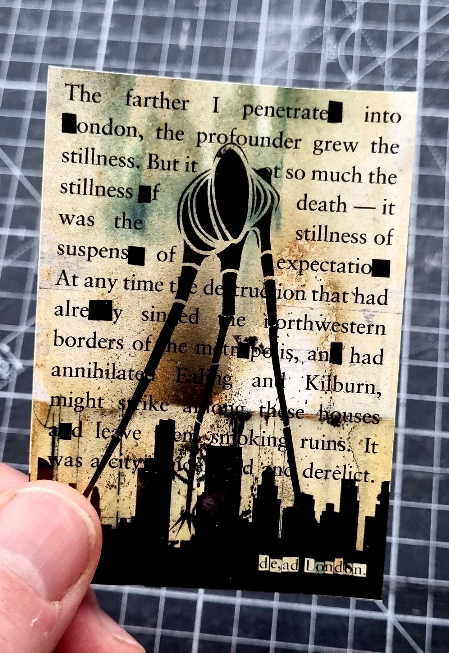 War of the Worlds "Dead London" Micro cut ACEO