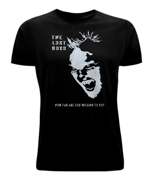 The Lost Boys Black & White Grunge Crew Neck T-shirt