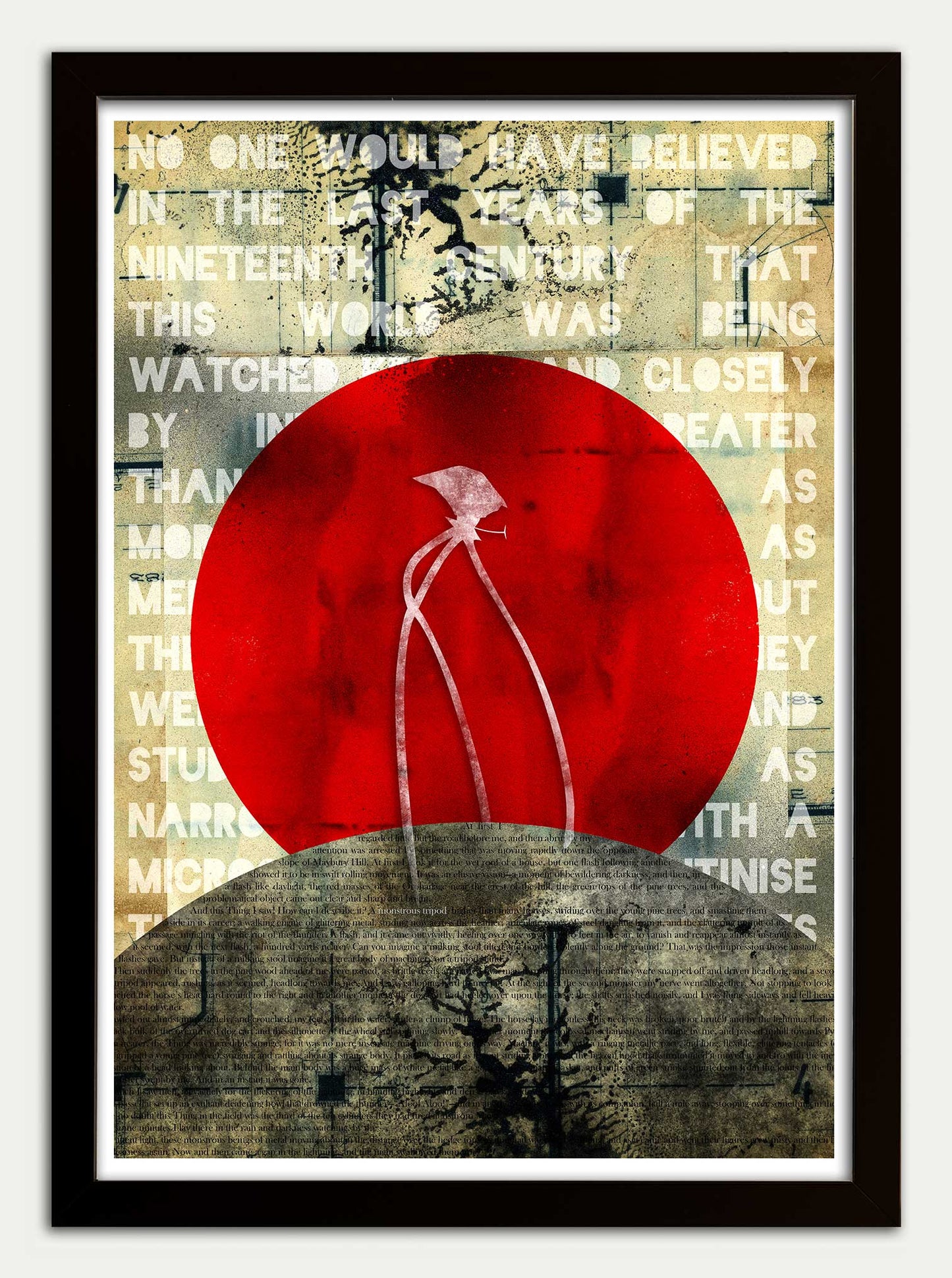 War of the Worlds "Monstrous Tripod" Super Grunge Edition Fine Art Print