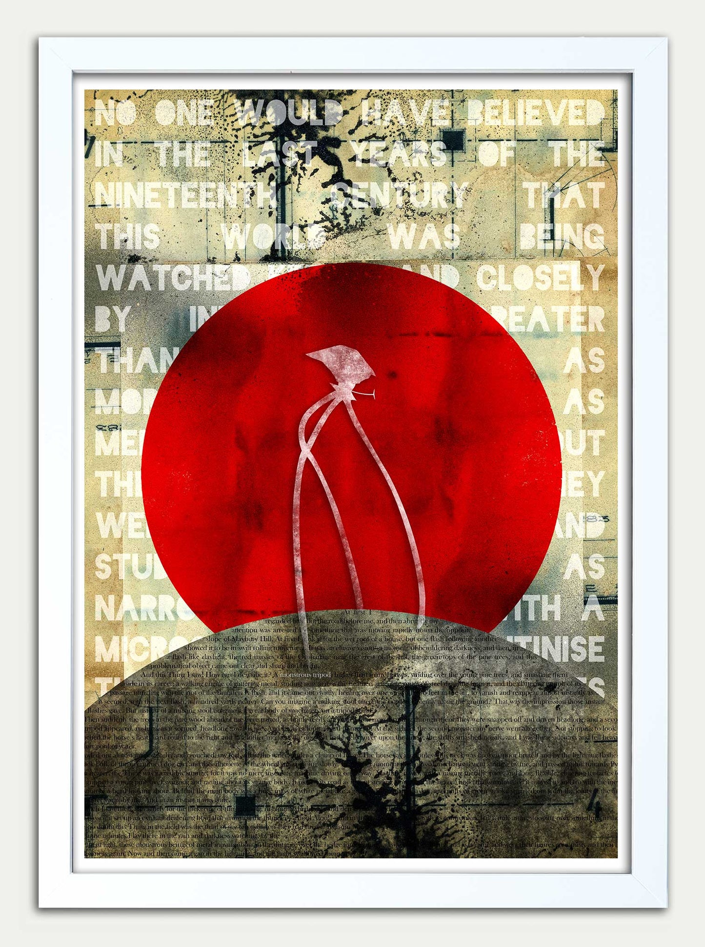 War of the Worlds "Monstrous Tripod" Super Grunge Edition Fine Art Print