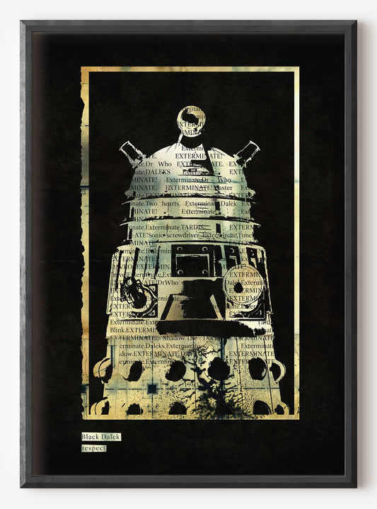 Dr WHO // Black Grunge Dalek - slight marking
