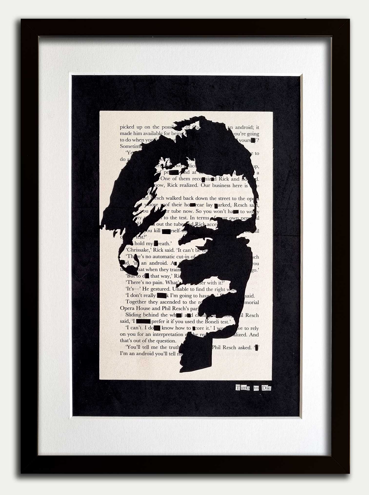 Blade Runner// "Time to Die" Abstract Papercut Black Limited Edition