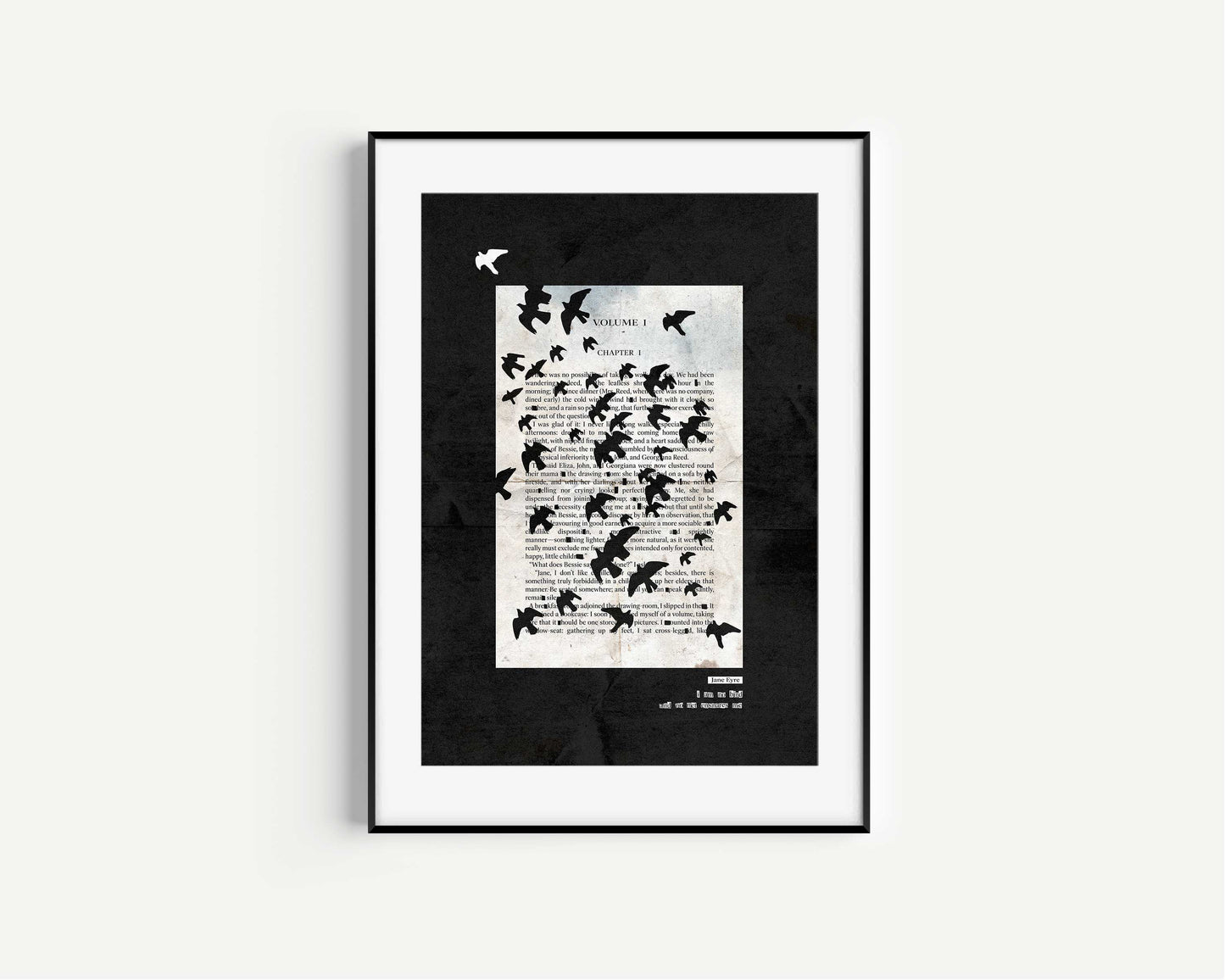 Jane Eyre// Free Bird Wall Art Poster