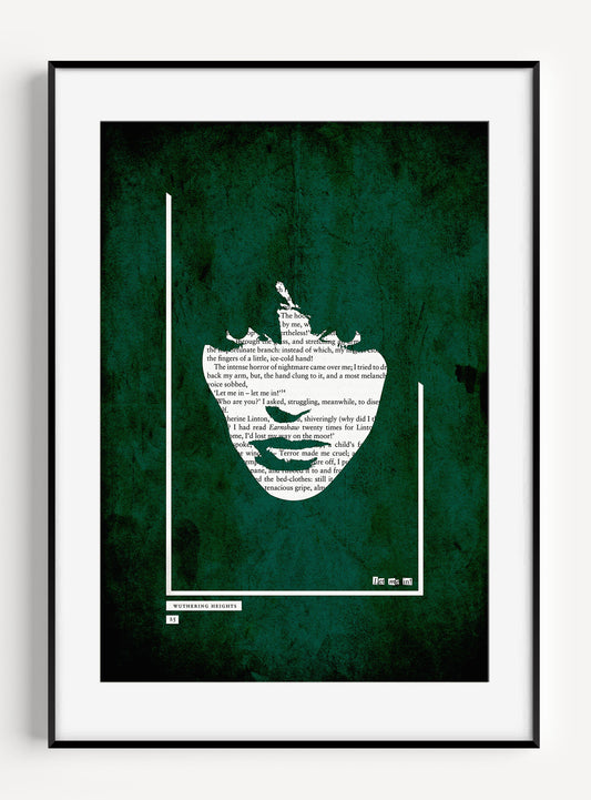 Wuthering Heights// Kate Bush "Let me in 25" Limited Edition Giclee Print in Grunge Green