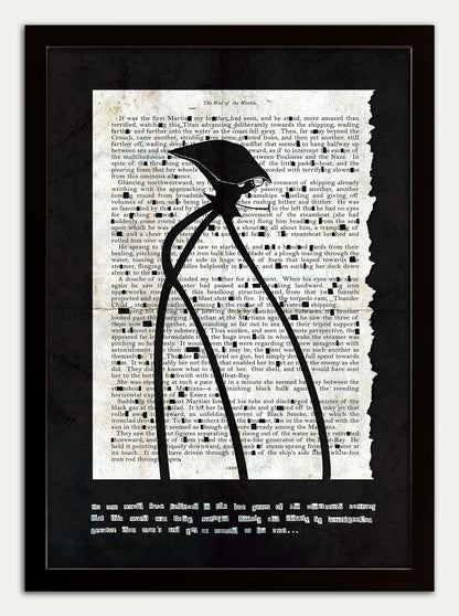War of the Worlds Black Grunge "Classic" Fine Art Print
