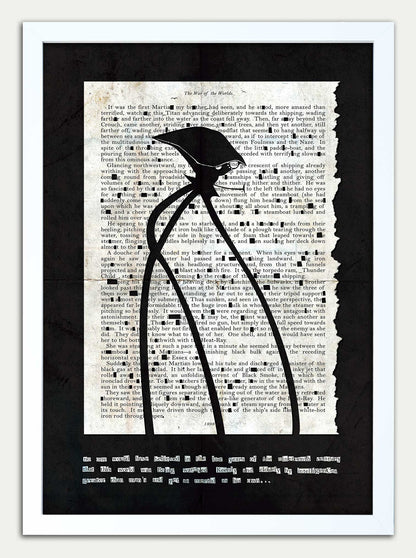 War of the Worlds Black Grunge "Classic" Fine Art Print