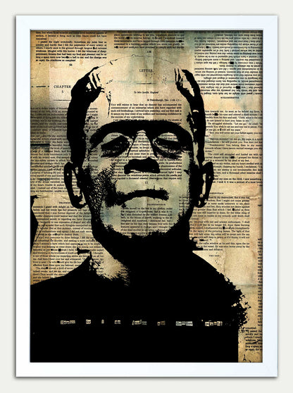 FRANKENSTEIN "Boris Karloff" 9 Page Fine Art Print