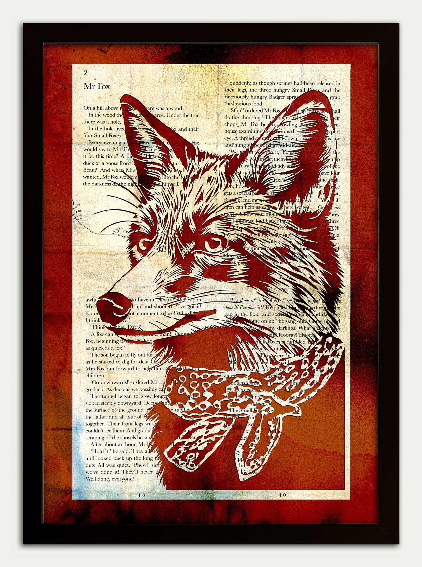 Fantastic Mr Fox// "Fantastic" Grunge Fine Art Print