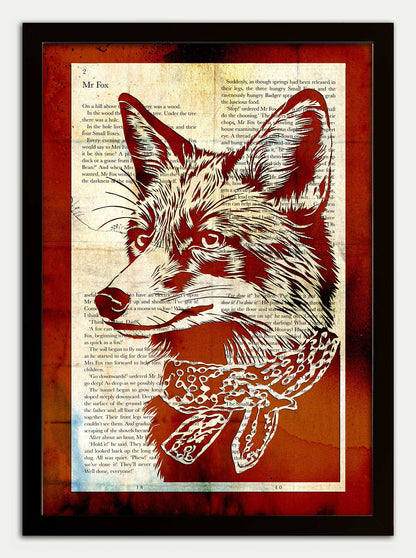 Fantastic Mr Fox// "Fantastic" Grunge Fine Art Print