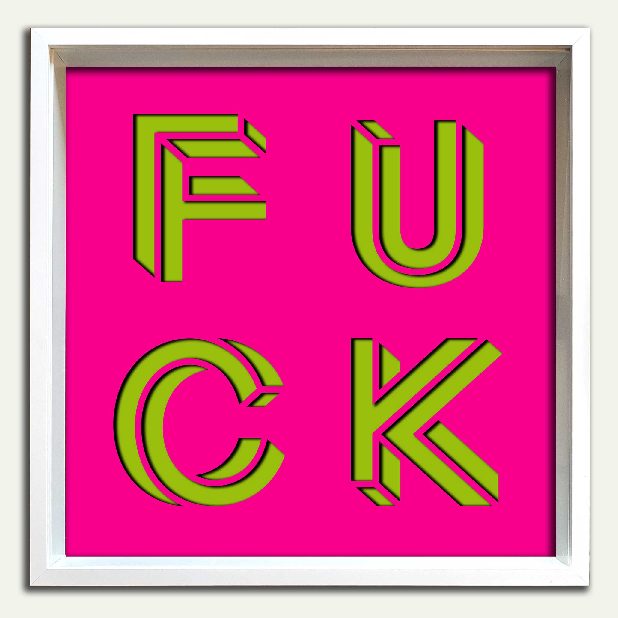 FUCK YEAH/ "FUCK YEAH PAIR" Fine Art Prints PINK & GREEN