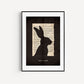 Alice in Wonderland "Hare" Grunge BLACK Custom Print