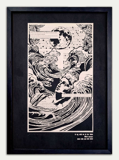 Piranesi// "Moon in the Third Northern" Original Papercut