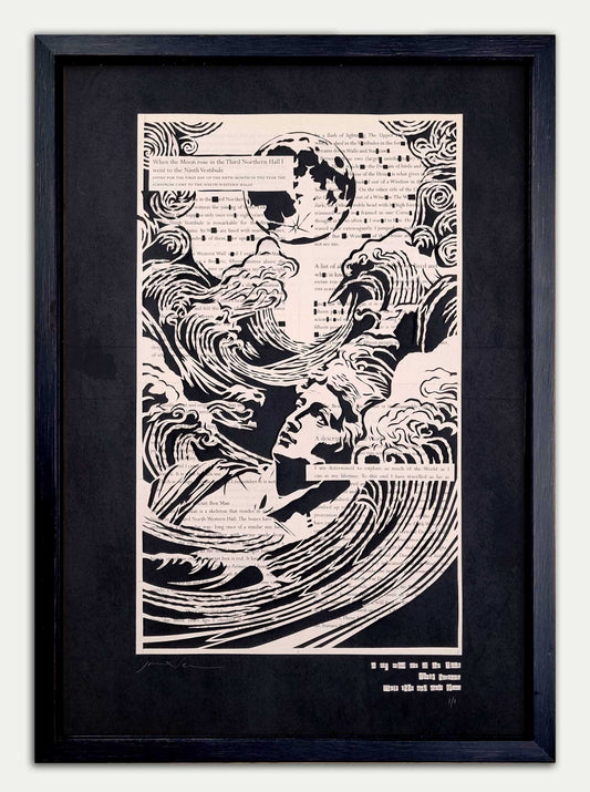 Piranesi// "Moon in the Third Northern" Original Papercut
