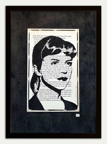 The Bell Jar "Sylvia Plath 133" Original Papercut