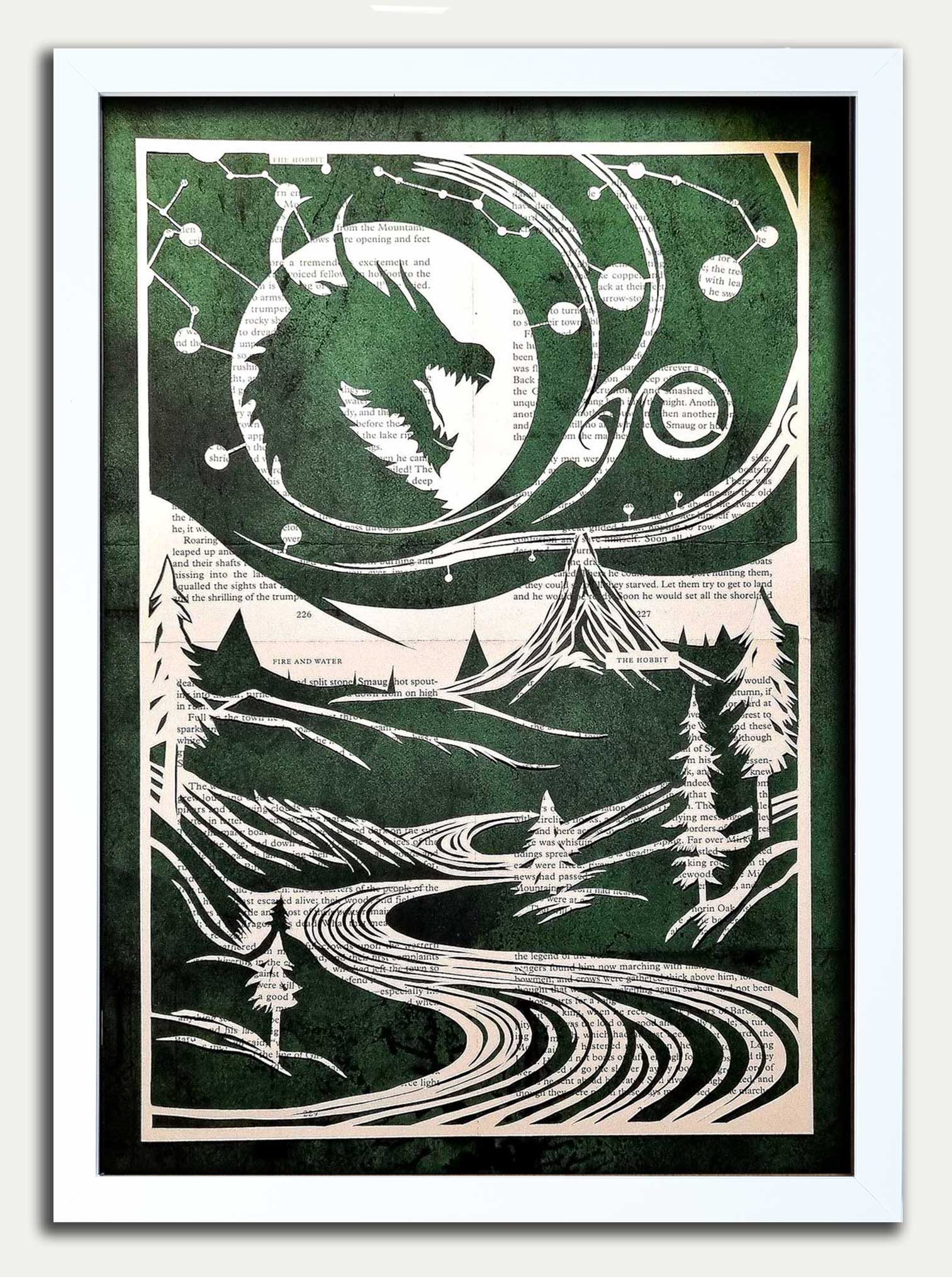 The Hobbit// "Smaug and the Lonely Mountain" Original Papercut