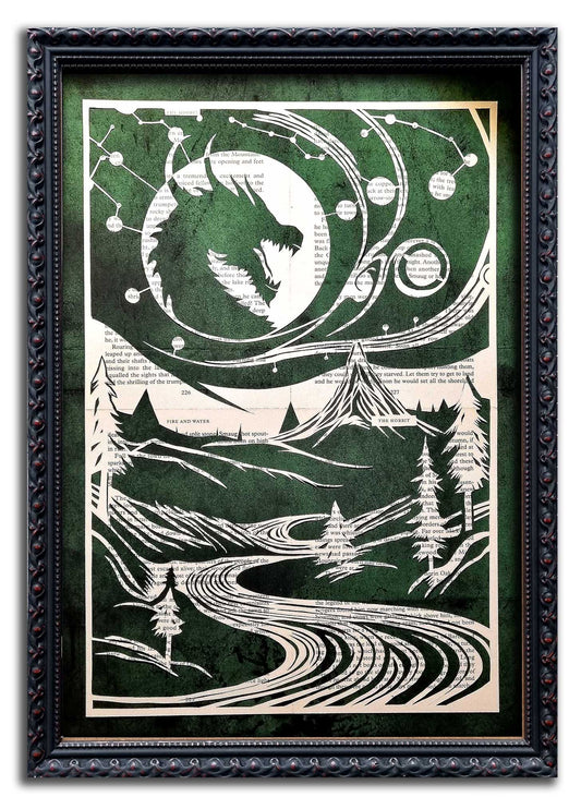 The Hobbit// Smaug and the Lonely Mountain Framed Original