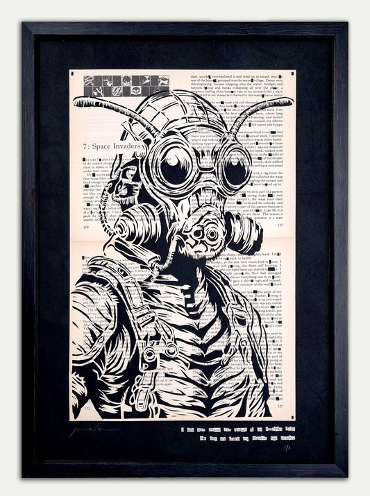 The Wasp Factory// "Space Invaders" Original Papercut