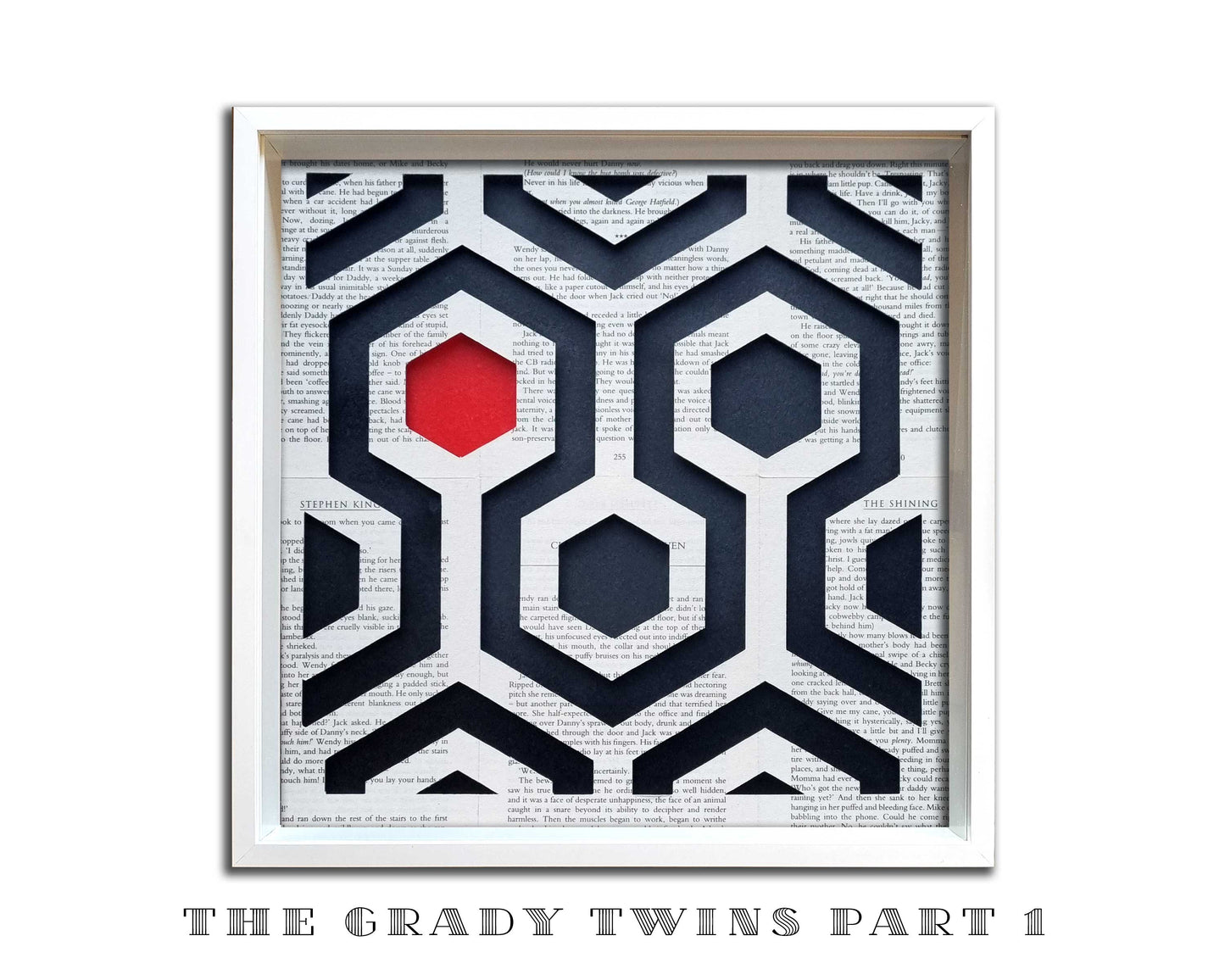 The Shining// "The Grady Twins" 3D Framed Papercut Book Pages