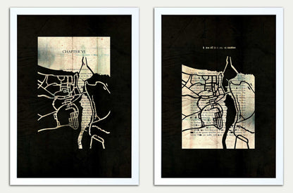 Dracula // "Whitby Map 71" Double Print Fine Art Edition