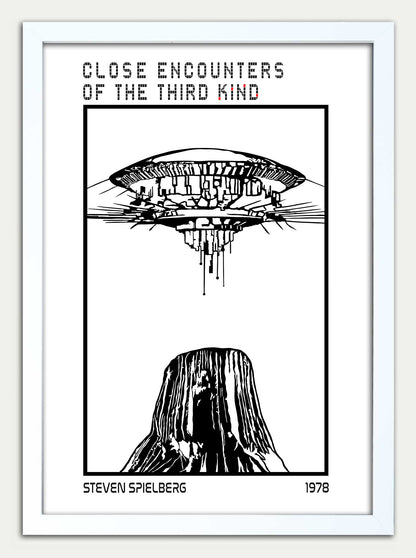 Close Encounters of the Third Kind// Devil's Tower Fine Art Print in White