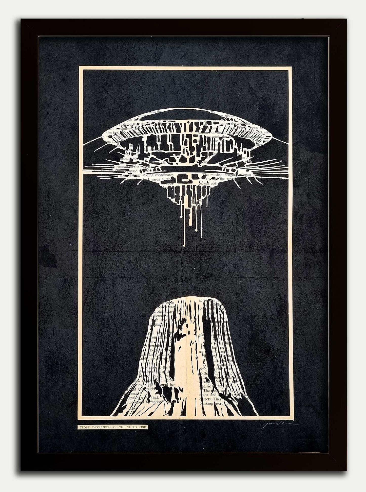Close Encounters of the Third Kind// "Devil's Tower" Original Papercut Study