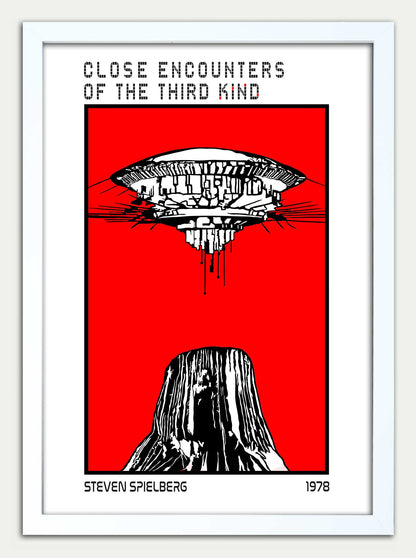 Close Encounters of the Third Kind// Devil's Tower Fine Art Print in Red