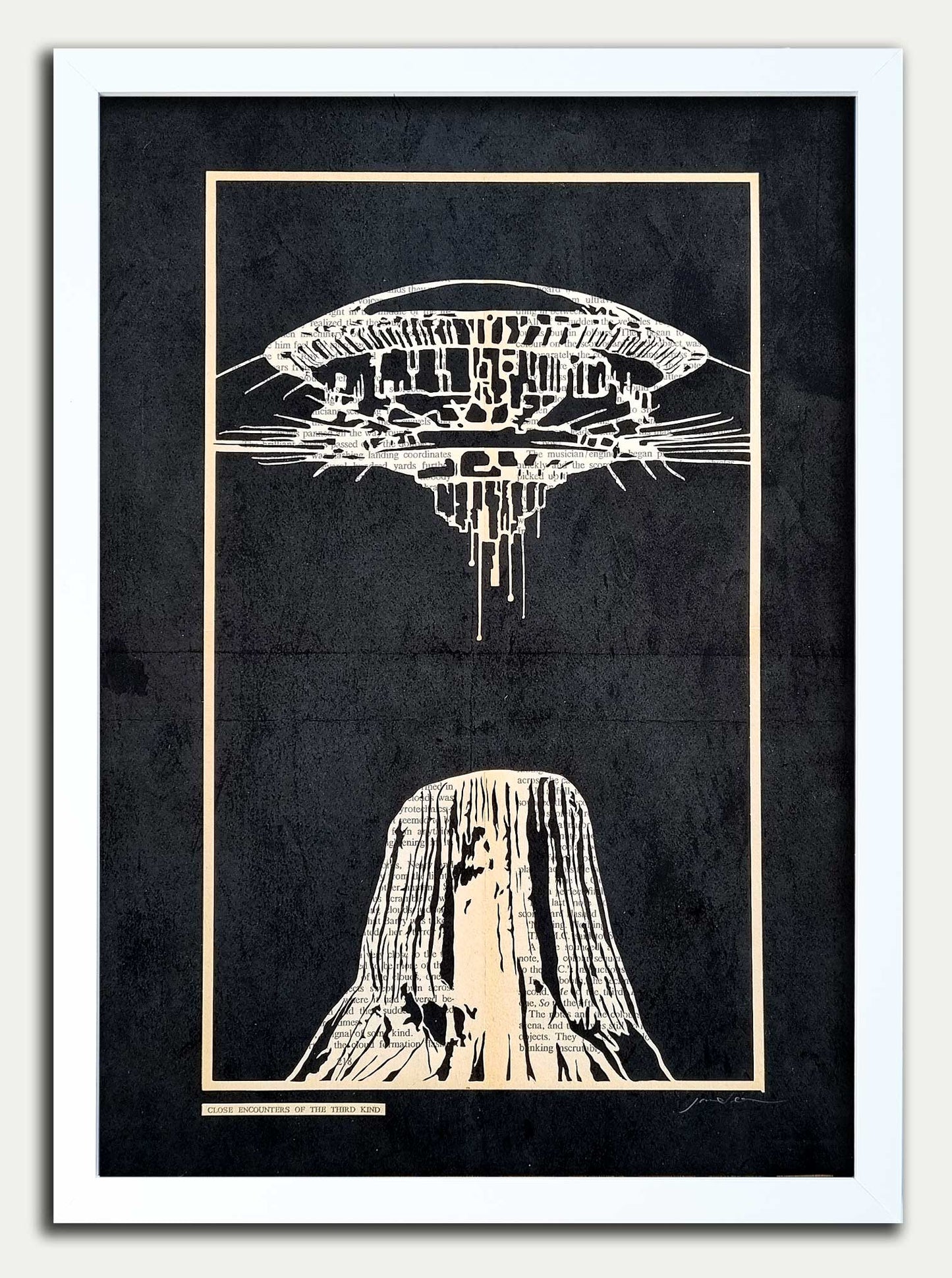 Close Encounters of the Third Kind// "Devil's Tower" Original Papercut Study