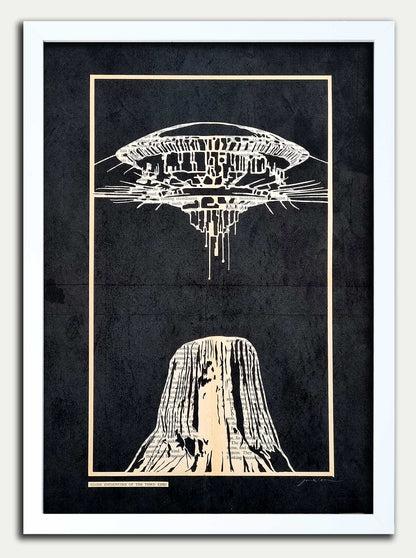 Close Encounters of the Third Kind// "Devil's Tower" Original Papercut Study