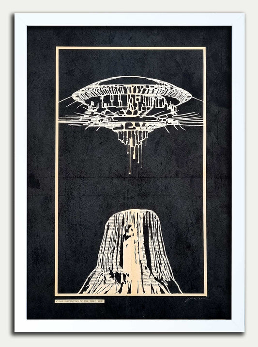 Close Encounters of the Third Kind// "Devil's Tower" Original Papercut Study