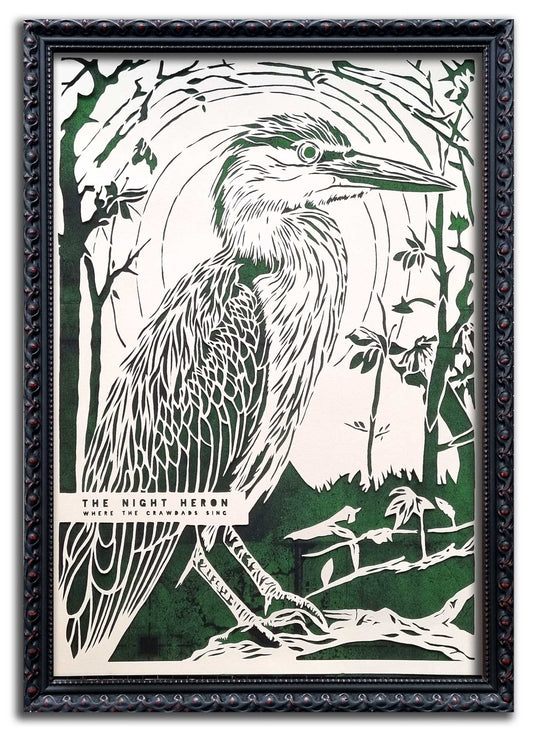 Where The Crawdads Sing// "Night Heron" Papercut White