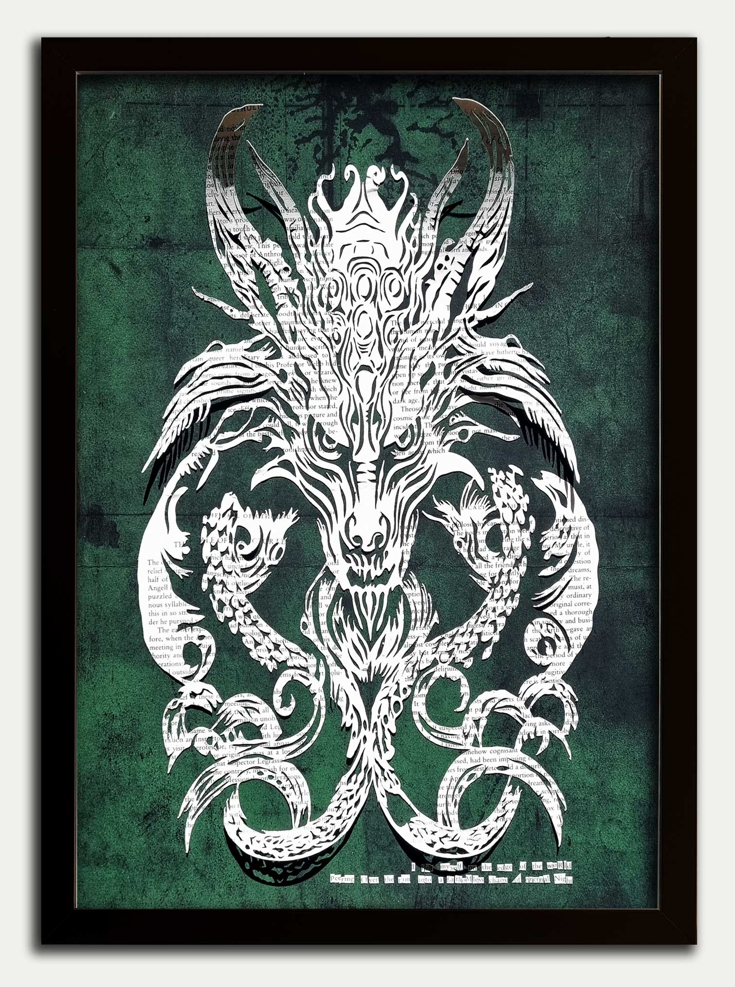 H.P. Lovecraft// "The Call of Cthulhu" Limited Edition Green Papercut