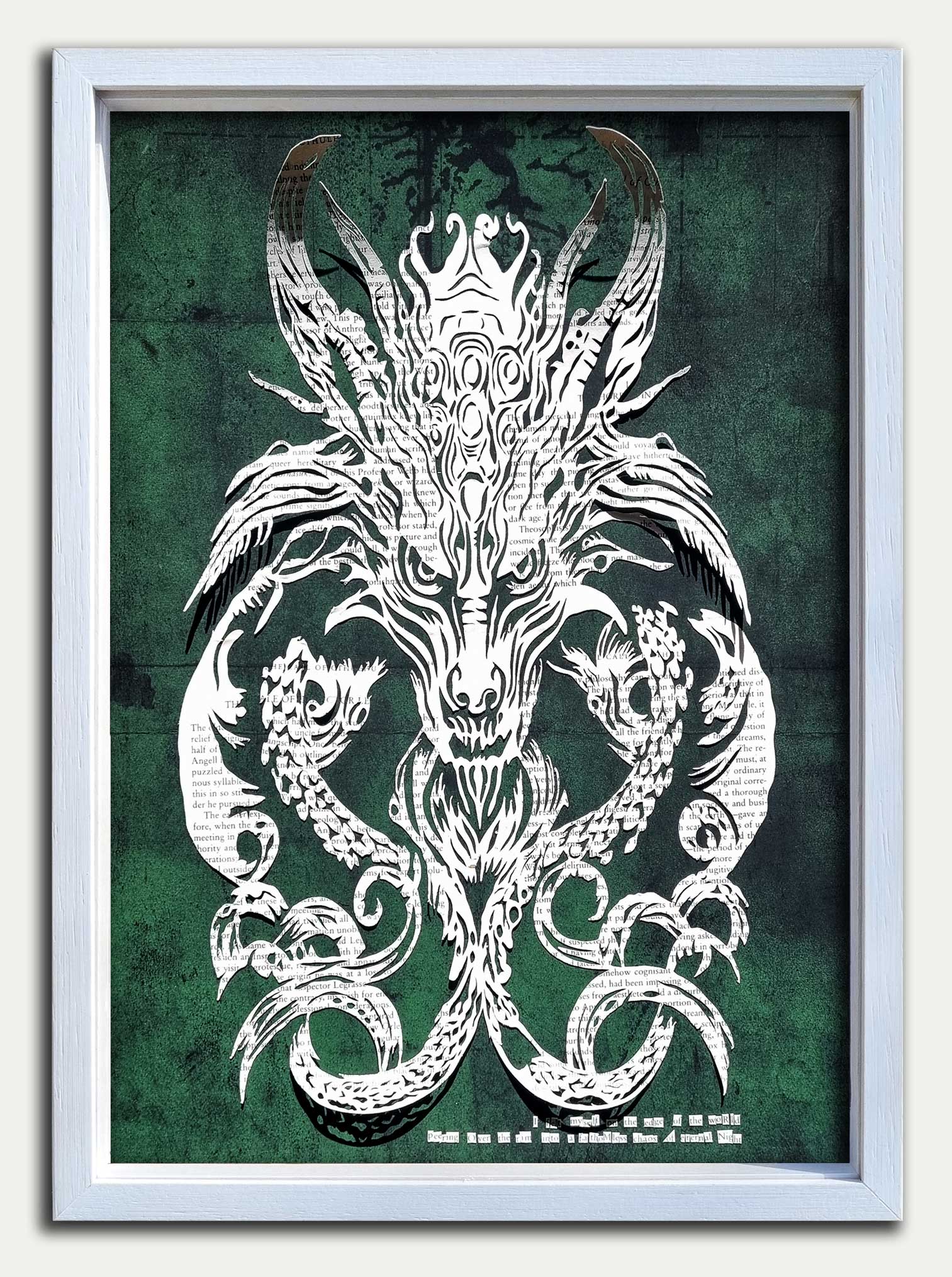 H.P. Lovecraft// "The Call of Cthulhu" Limited Edition Green Papercut