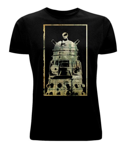 Dr Who// Black Grunge Dalek Crew Neck T-shirt