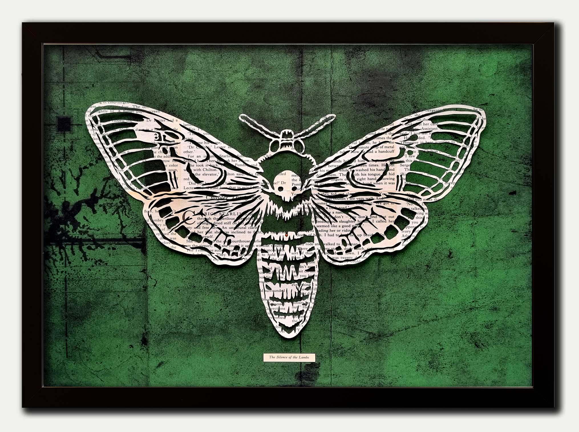 Silence of the Lambs// "Death's-Head Hawkmoth" Papercut Green Limited Edition