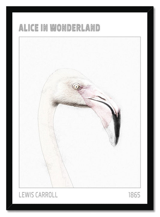 Flamingo "Alice in Wonderland" Framed Print
