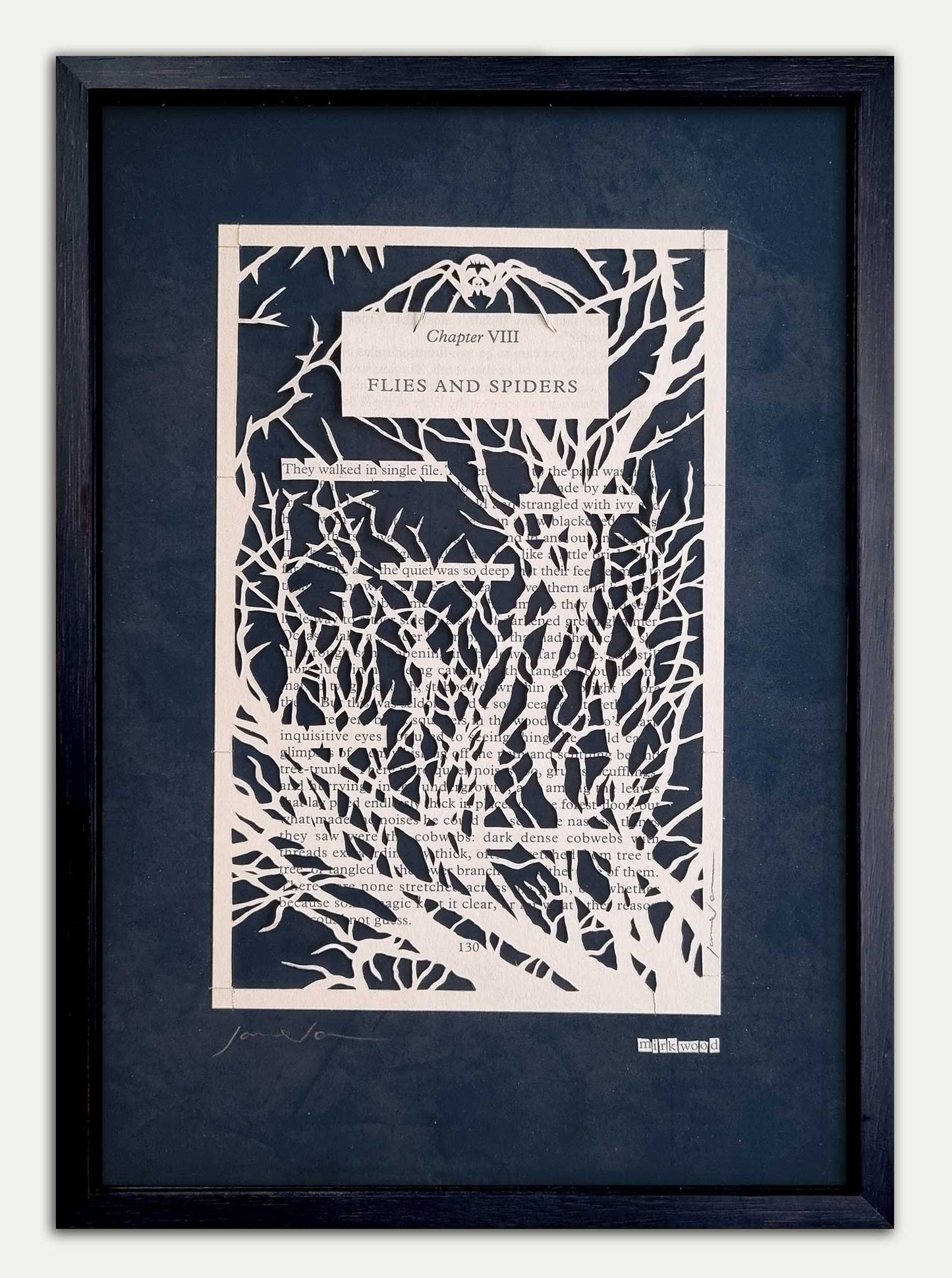 The Hobbit "Flies and Spiders" Original Single Page Papercut