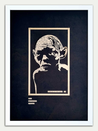 The Hobbit "Gollum 79" Original Single Page Papercut