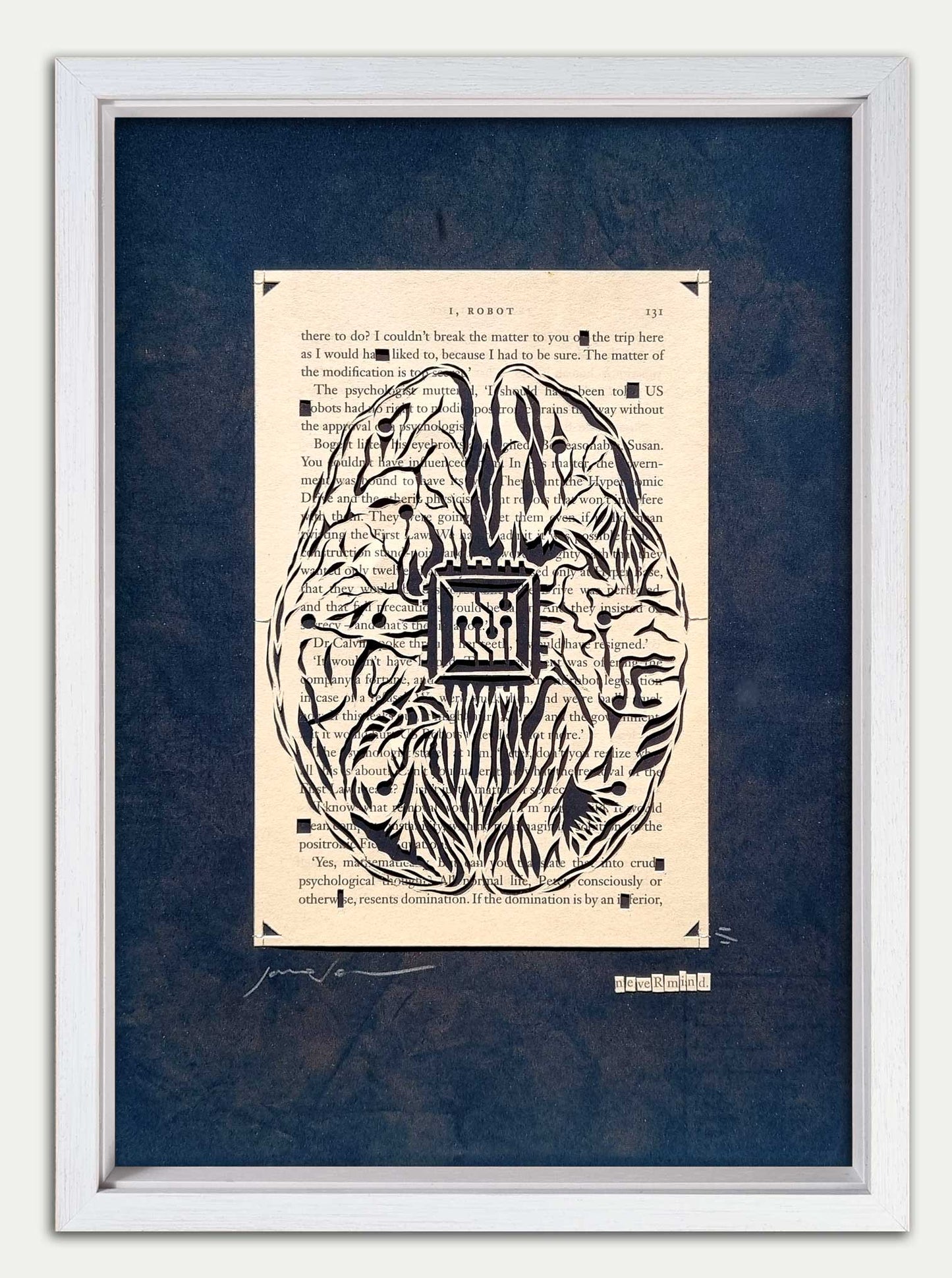 I Robot "Open Your Mind" Original Single Page Papercut