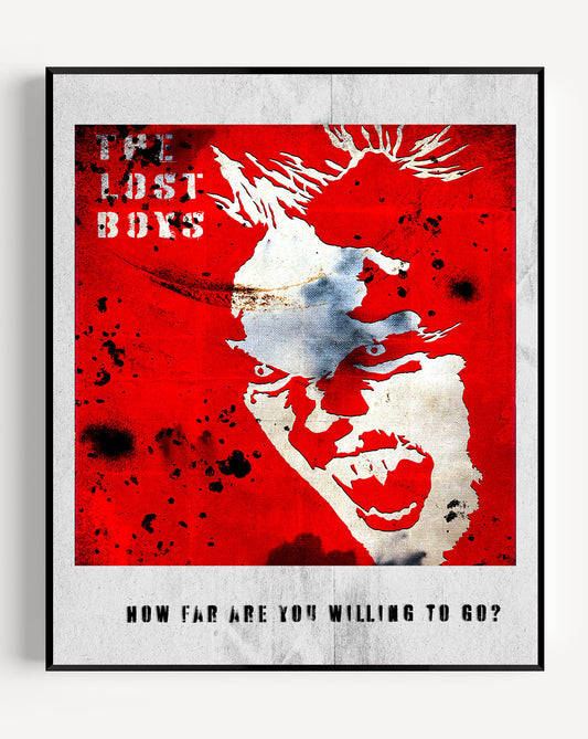The Lost Boys // "How Far Are You Willing To Go?" RED Polaroid Papercut Print