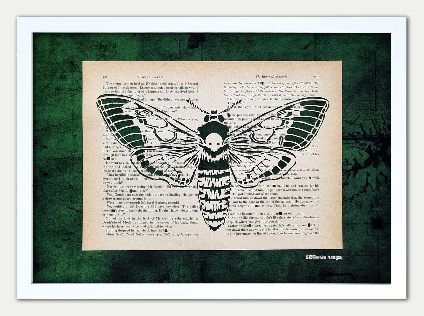 Silence of the Lambs// "Acherontia atropos 272-273" Original Papercut