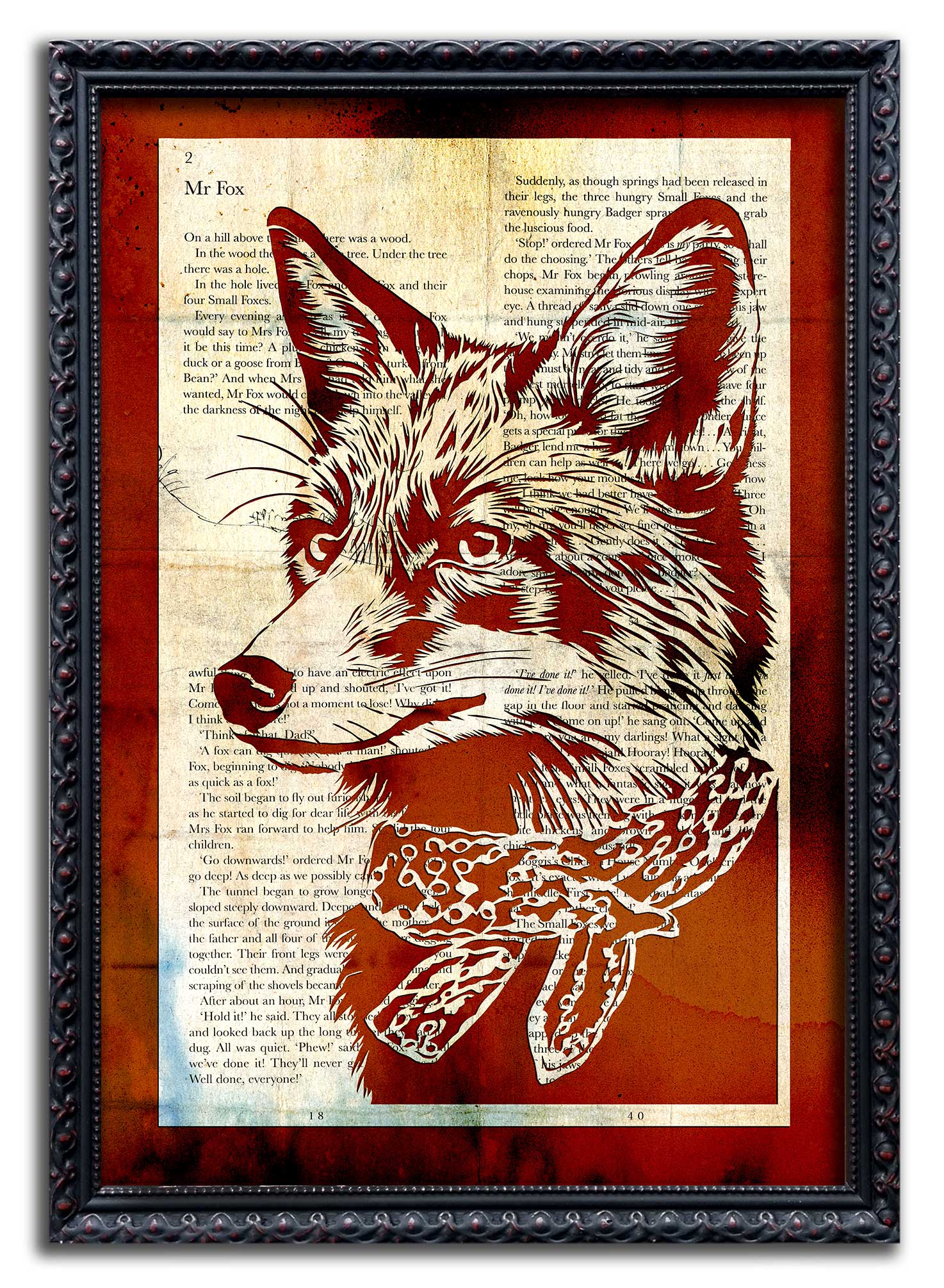 Fantastic Mr Fox// "Fantastic" Grunge Fine Art Print