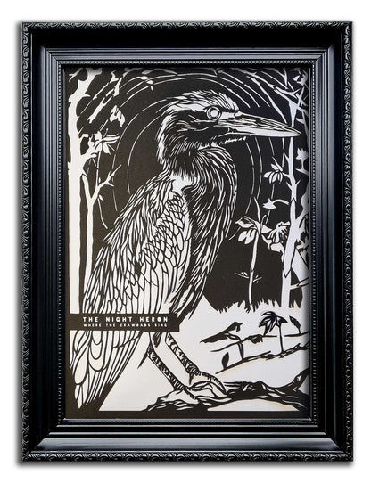 Where The Crawdads Sing// "Night Heron" Papercut Black